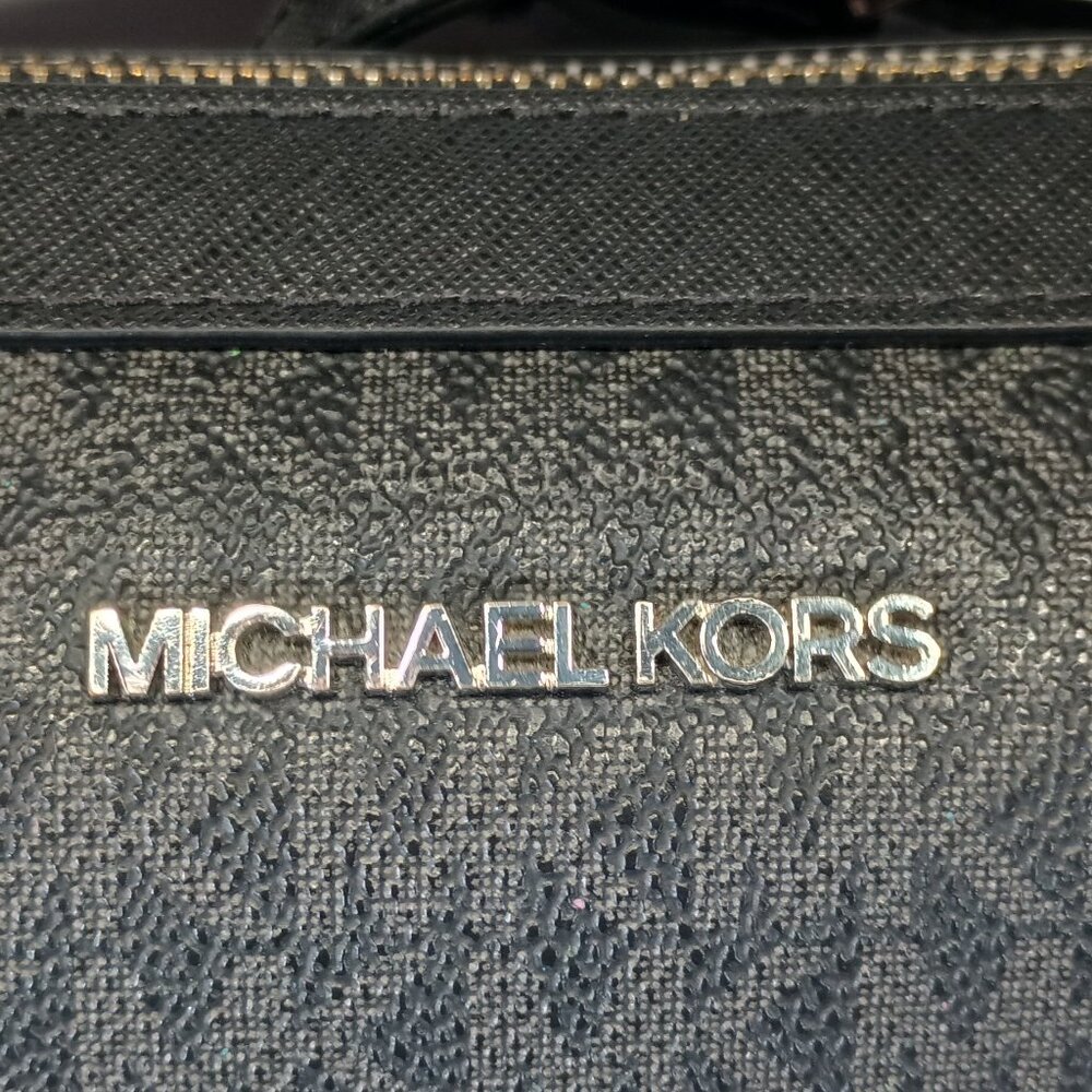 MK Jet Set LG EW Saffiano Crossbody Bag LOGO BLK, Used, See Pics! - Picture 2 of 14